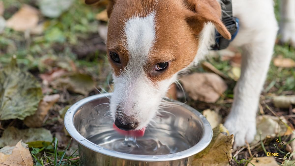 Cachorro-bebendo-agua-em-tigela-de-inox 5 sinais que mostram que seu cachorro pode estar doente (e você nem percebeu!)