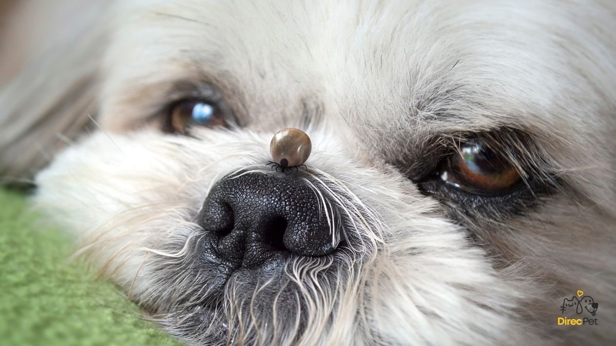 Cao-com-olhar-abatido-e-pelagem-opaca-possivel-sinal-da-doenca-do-carrapato Doença do carrapato: sintomas, tratamento e prevenção — guia completo para tutores