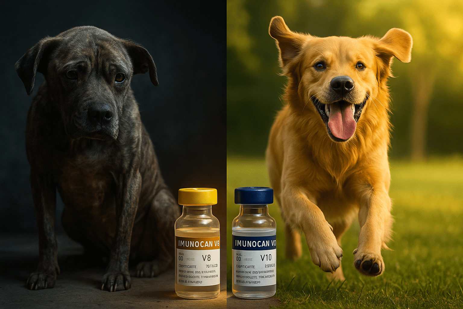 Cachorro saudável após tomar vacina V8 ou V10 no veterinário