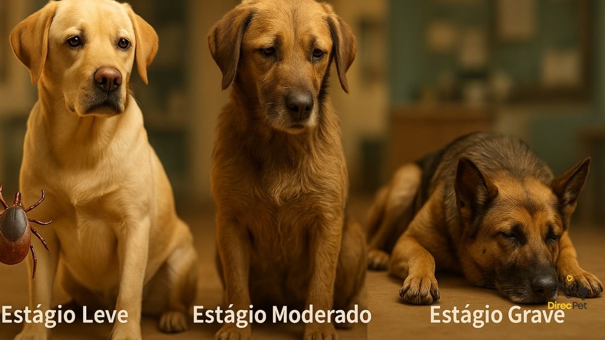 Infografico-ilustrando-os-tres-estagios-da-doenca-do-carrapato-em-caes Doença do carrapato: sintomas, tratamento e prevenção — guia completo para tutores