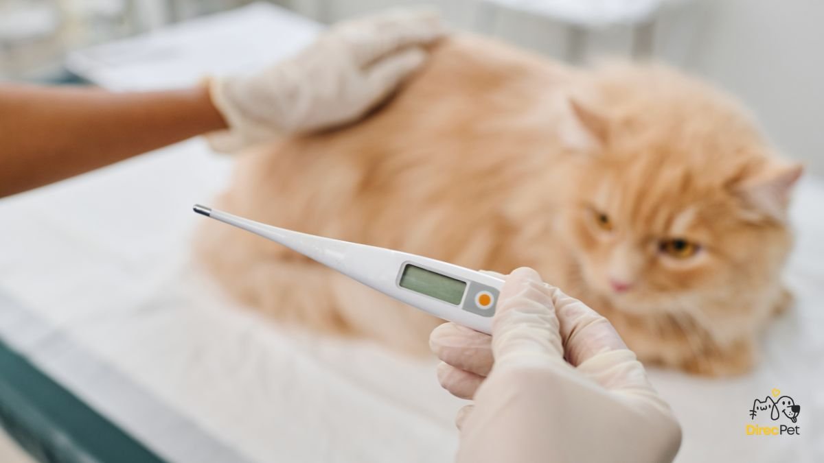 Pessoa-medindo-a-temperatura-de-um-gato-com-termometro-digital Como saber se o seu gato está com febre — truques que os veterinários usam!