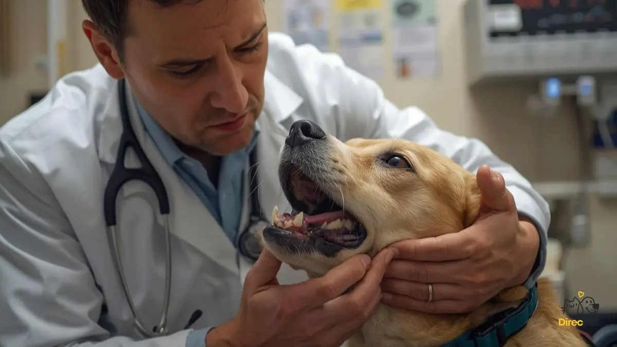 Veterinario-examinando-cachorro-com-comportamento-agressivo Por que o cachorro morde o dono? Causas reais e como agir com segurança