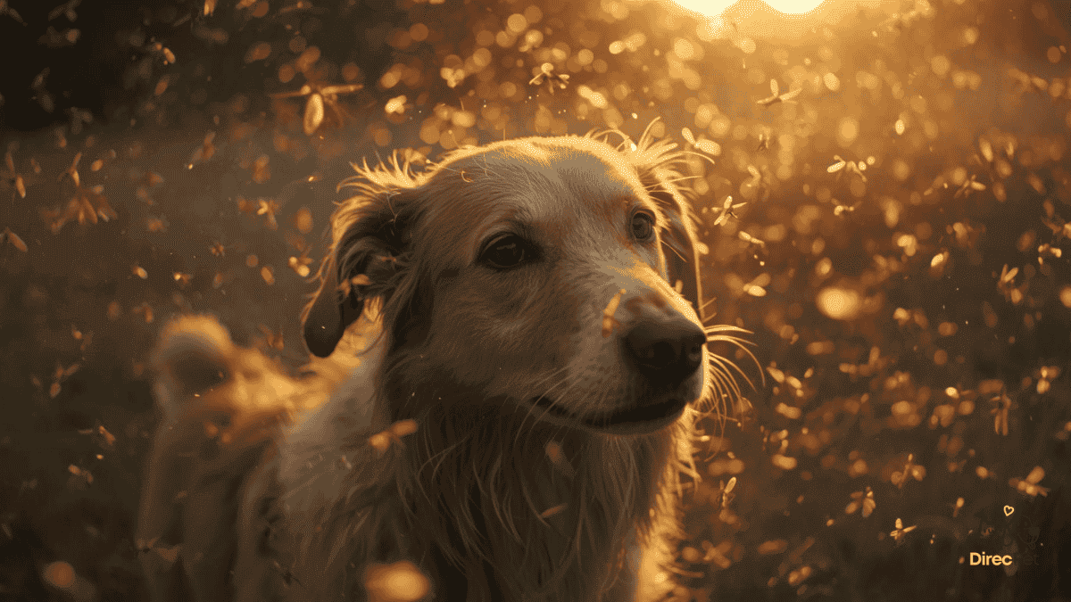 Cachorro-ao-entardecer-com-mosquito A doença do mosquito que pode matar seu cachorro: descubra como proteger agora!