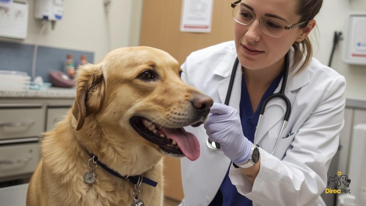 Cachorro-em-consulta-para-investigar-alergia-alimentar Cachorro com alergia alimentar: sintomas, alimentos proibidos e como tratar de verdade