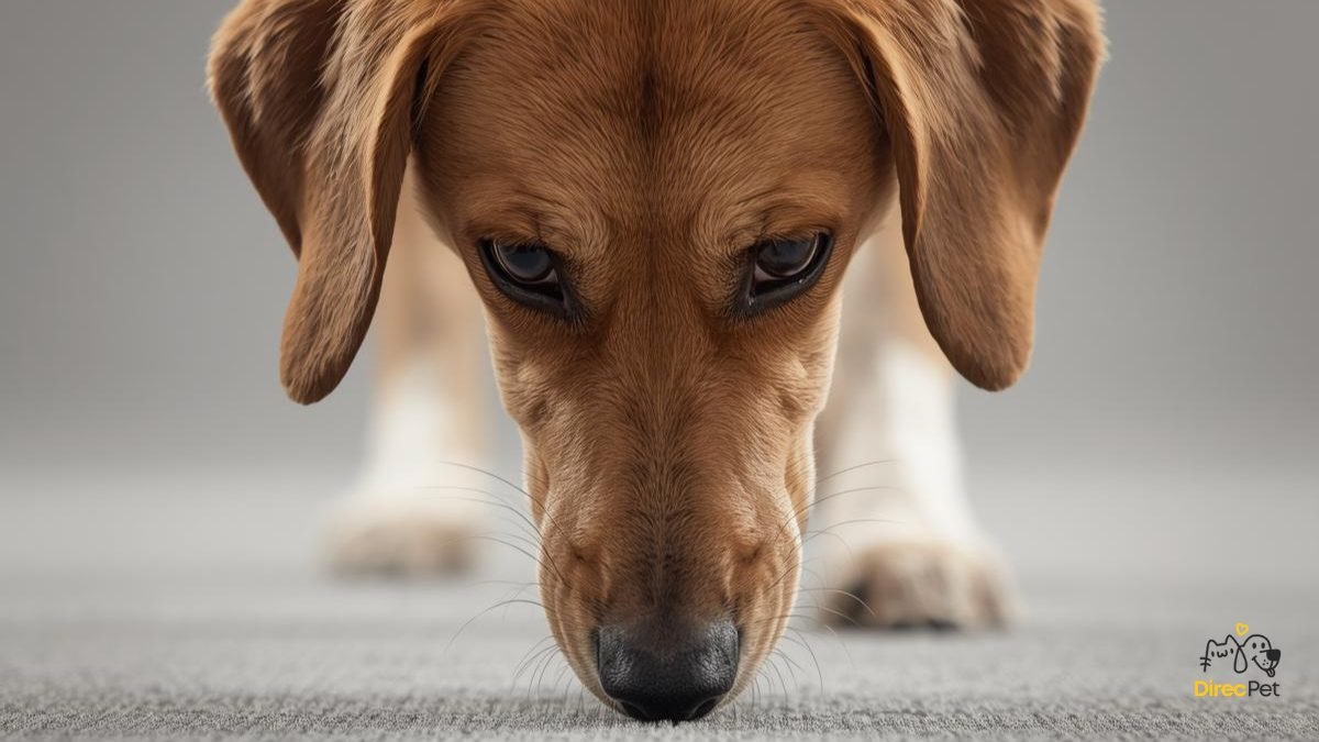 Cao-explorando-cheiros-em-atividade-sobre-tapete Como acalmar cães ansiosos: técnicas simples que qualquer tutor pode usar