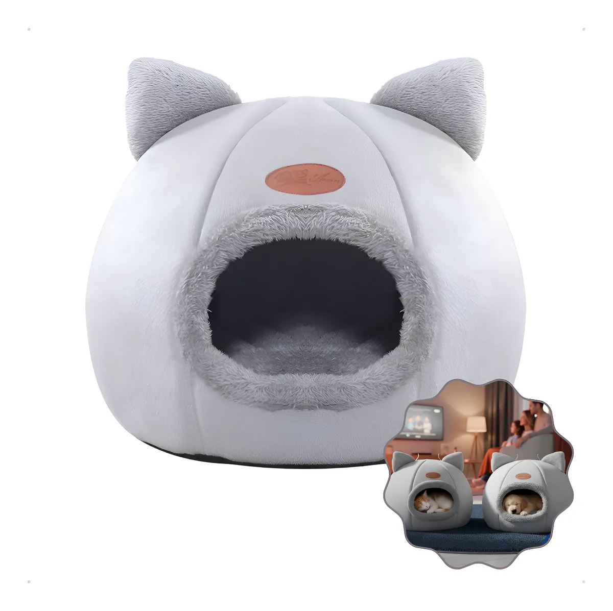 D_Q_NP_683257-MLB97459815669_112025-F-cama-toca-gato-acolchoada-33x33x33-ninho-pelucia-gatos-ces Pequenas mudanças que deixam o seu gato mais feliz dentro de casa