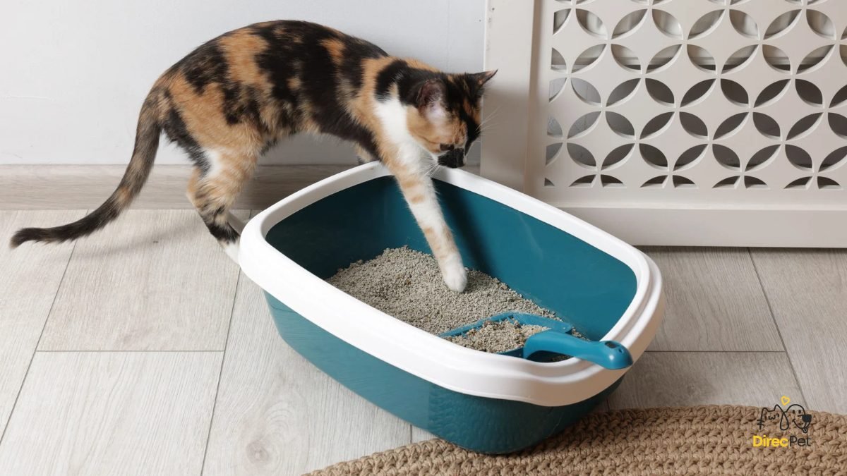 Gato-observando-a-caixa-de-areia Seu gato faz xixi fora da caixa? Descubra o que está dando errado!