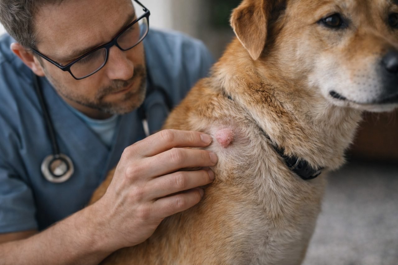 observacao-de-caroco-na-pele-do-cachorro Tumor em cachorros: sinais, tipos, o que fazer e quando se preocupar
