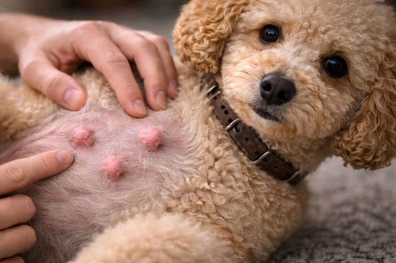tumor-de-pele-em-cachorro-detalhe-realista Tumor em cachorros: sinais, tipos, o que fazer e quando se preocupar