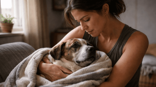 tutor-preocupado-com-cachorro-envenenado-em-casa Cachorro envenenado: primeiros socorros quando não há dinheiro para veterinário